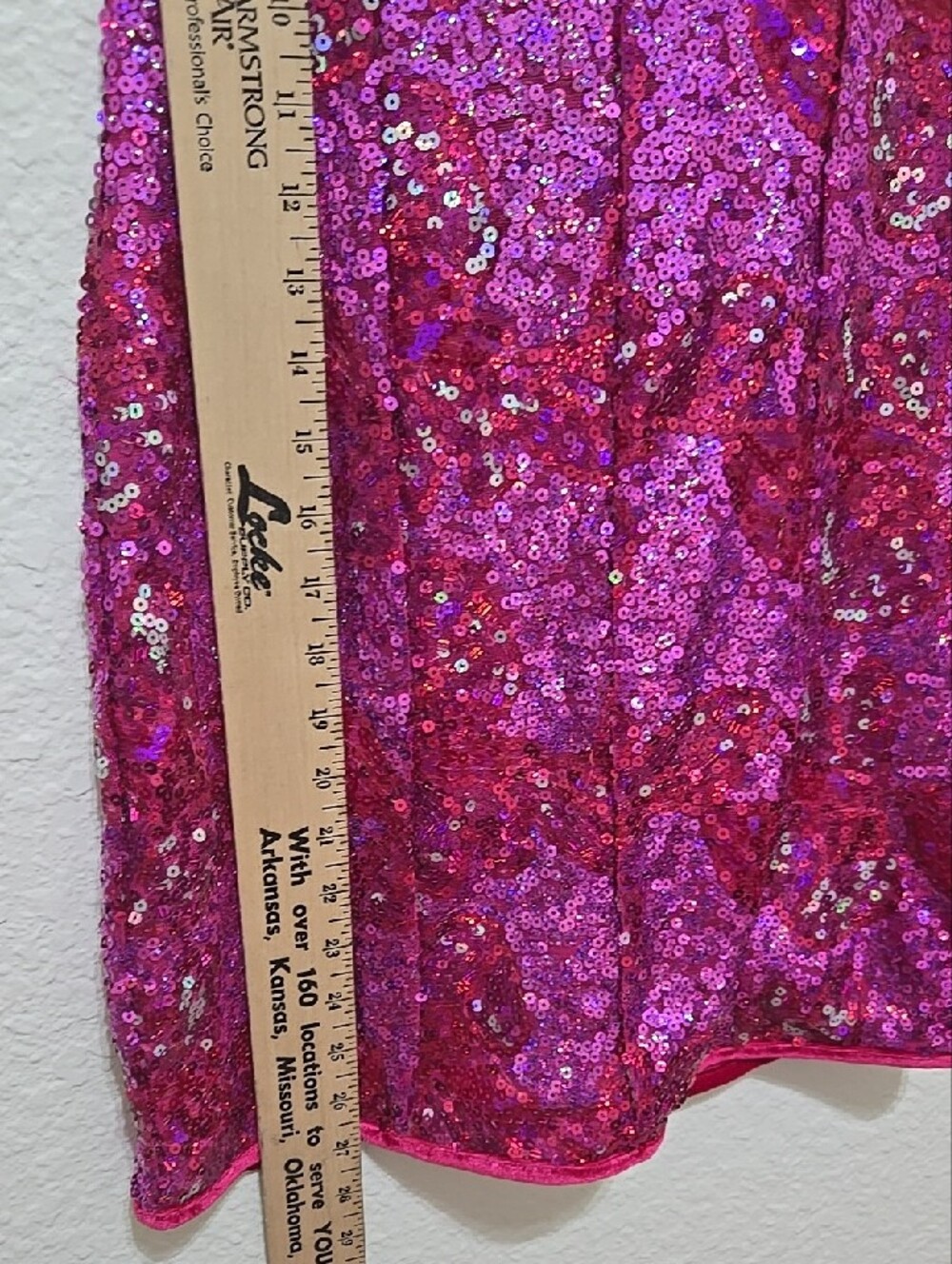 NWT Honey And Rosie Sequin Strapless Mini Dress in Fuchsia Party Barbiecore Sexy - Picture 12 of 12